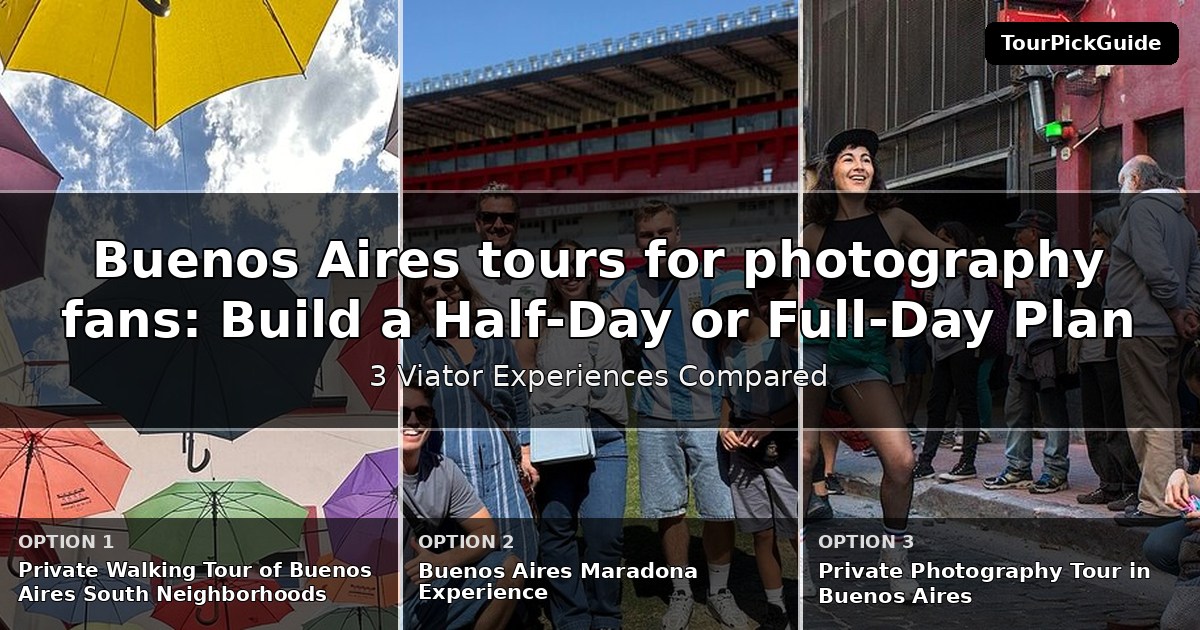 Buenos Aires tours for photography fans – three Viator experiences compared