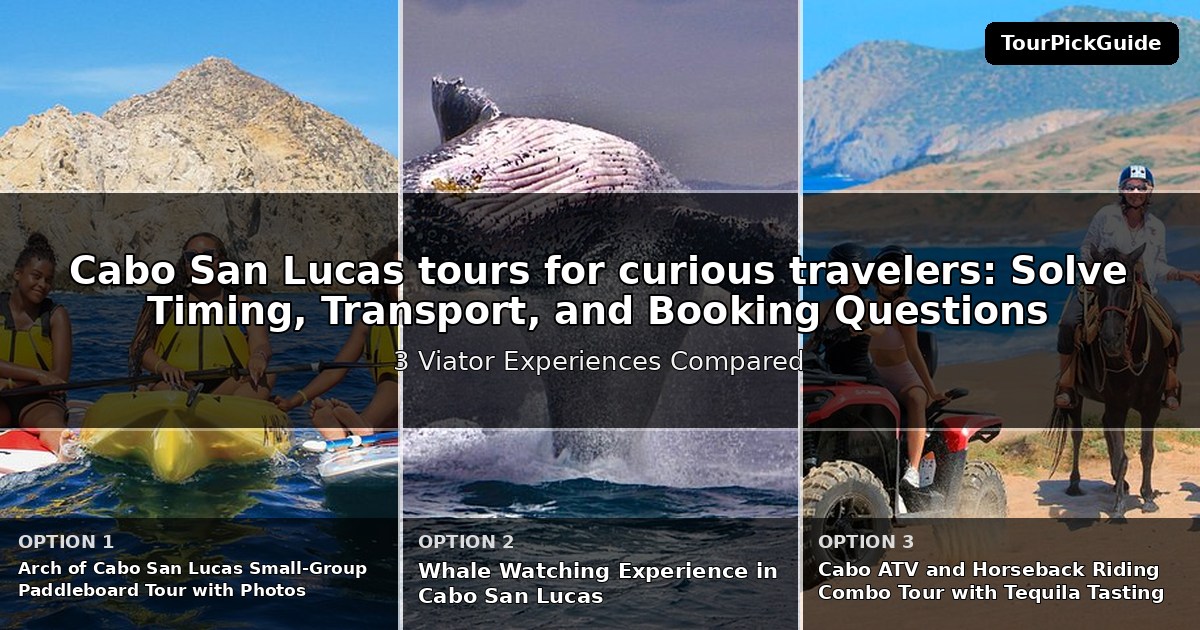 Cabo San Lucas tours for curious travelers – three Viator experiences compared