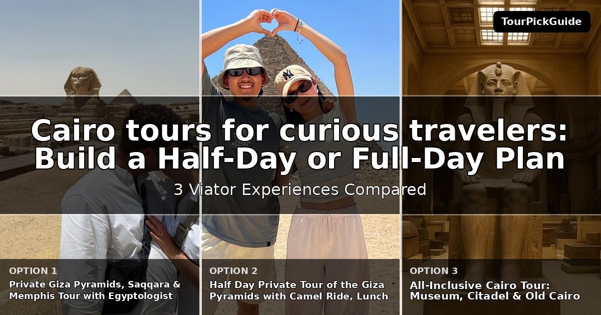 Cairo tours for curious travelers – three Viator experiences compared