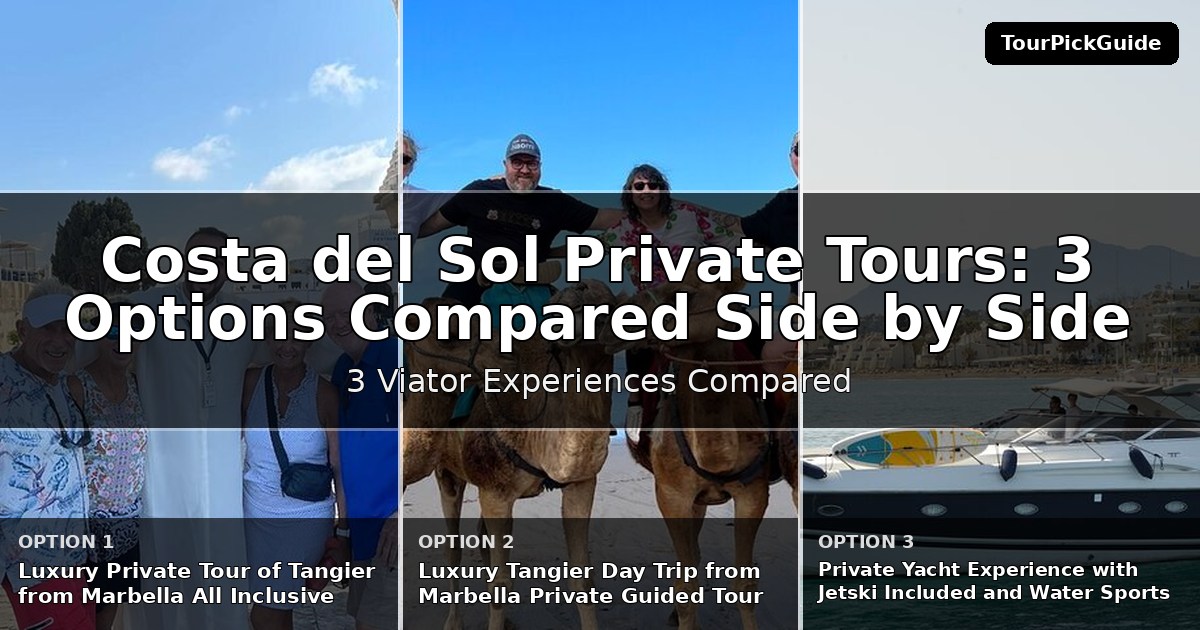 Costa del Sol private tours – three Viator experiences compared
