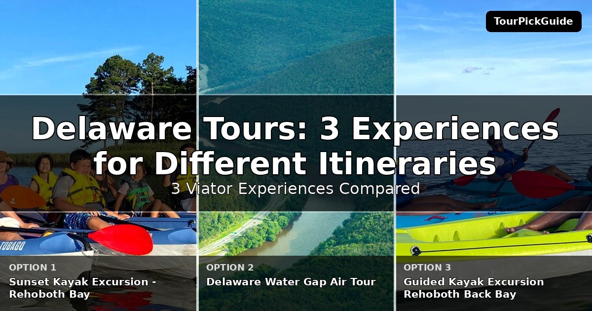 Delaware tours – three Viator experiences compared