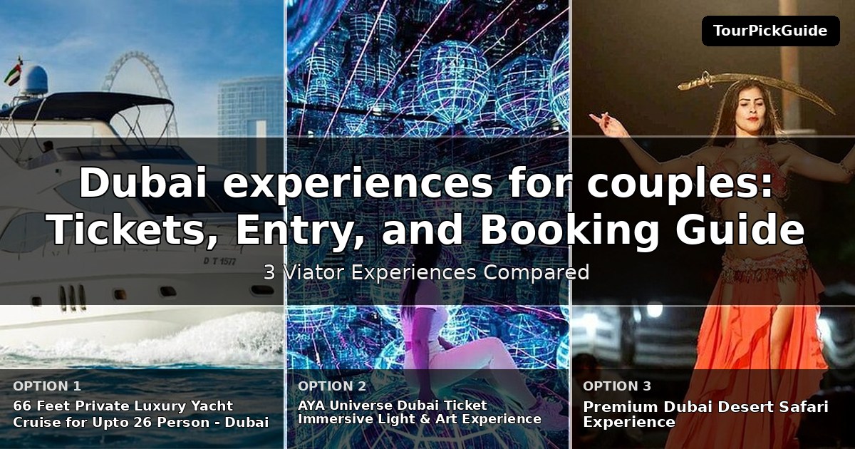 Dubai experiences for couples – three Viator experiences compared