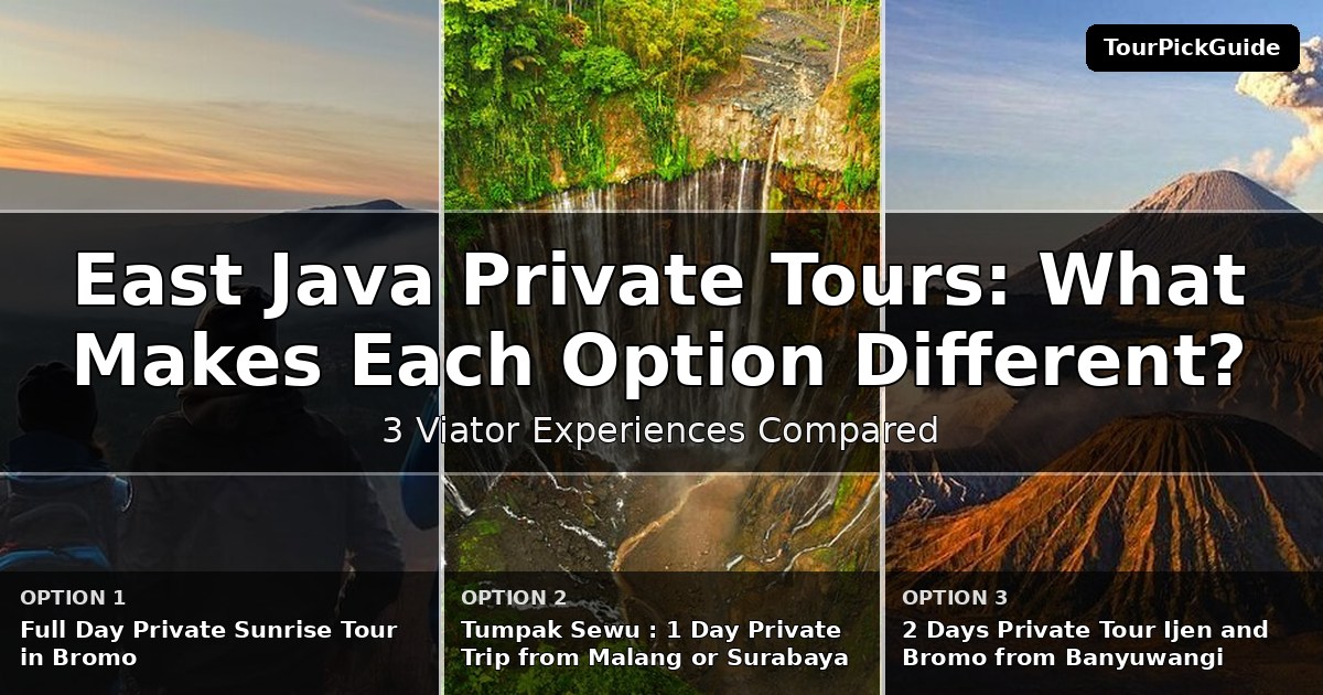 East Java private tours – three Viator experiences compared