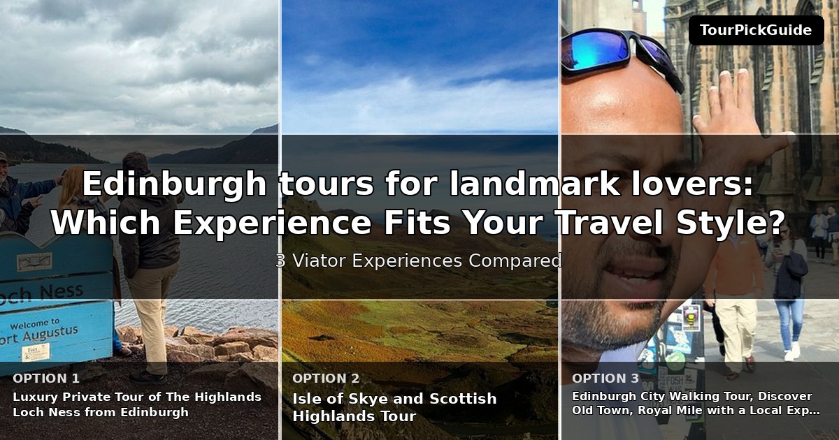 Edinburgh tours for landmark lovers – three Viator experiences compared