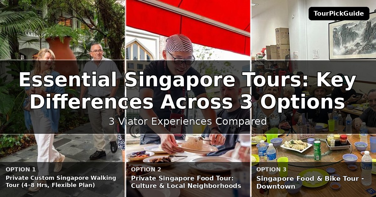 essential Singapore tours – three Viator experiences compared