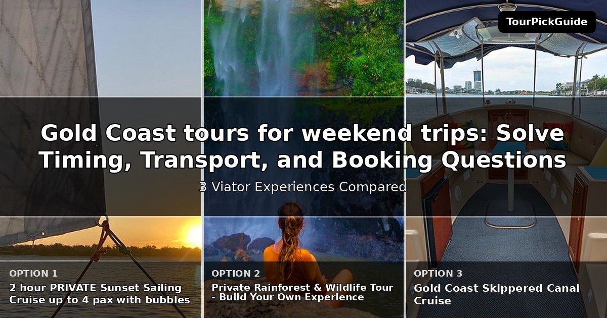 Gold Coast tours for weekend trips – three Viator experiences compared