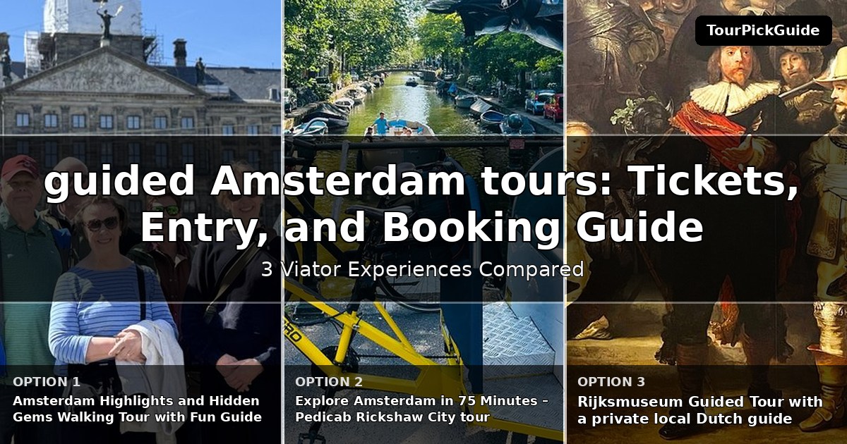 guided Amsterdam tours – three Viator experiences compared