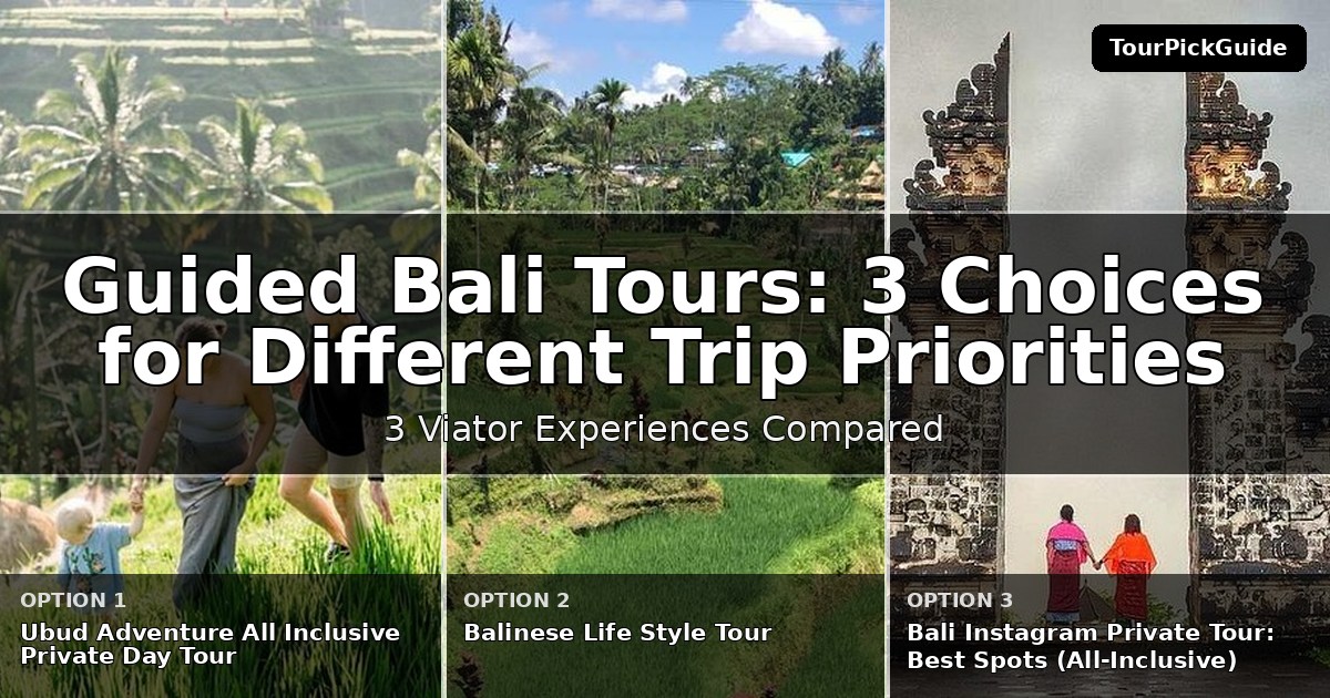 guided Bali tours – three Viator experiences compared