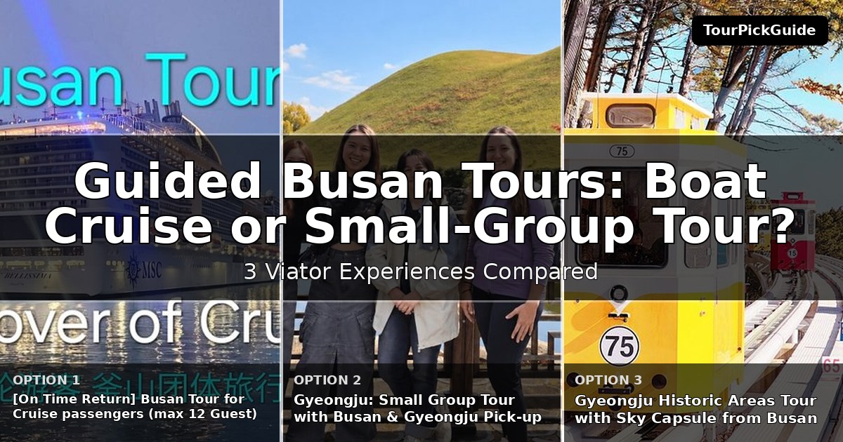guided Busan tours – three Viator experiences compared