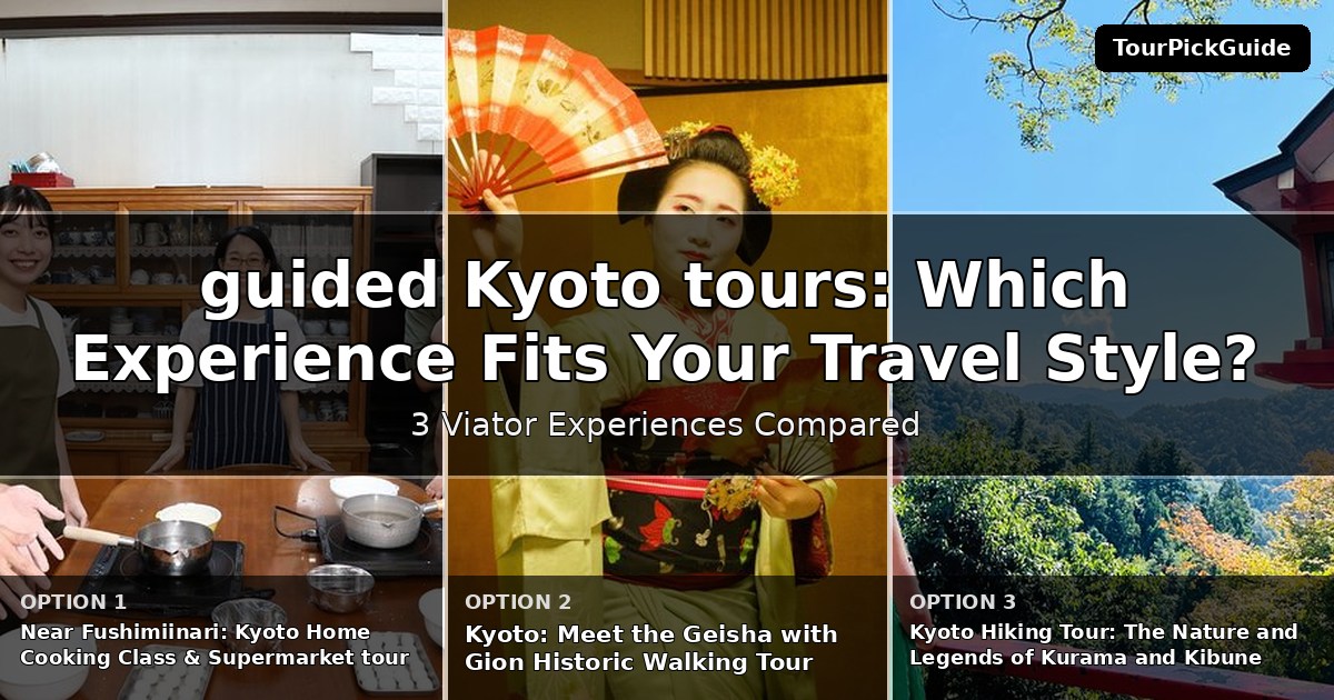 guided Kyoto tours – three Viator experiences compared