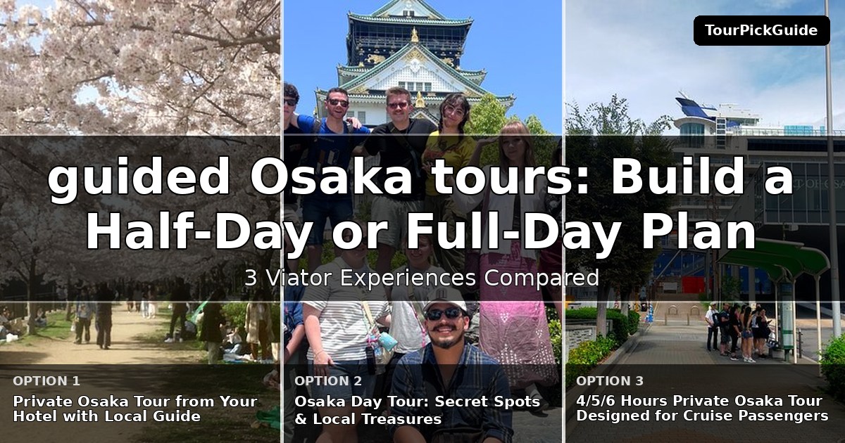 guided Osaka tours – three Viator experiences compared