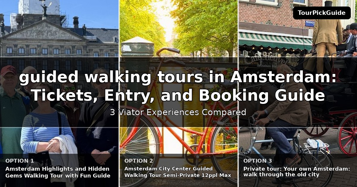 guided walking tours in Amsterdam – three Viator experiences compared