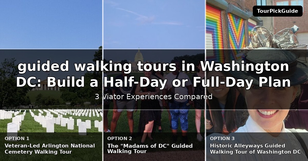guided walking tours in Washington DC – three Viator experiences compared