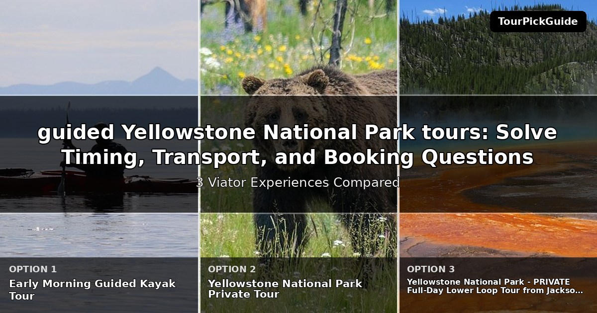 guided Yellowstone National Park tours – three Viator experiences compared