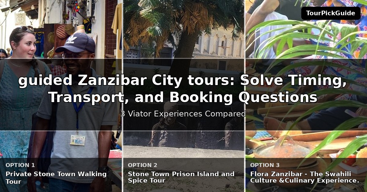guided Zanzibar City tours – three Viator experiences compared