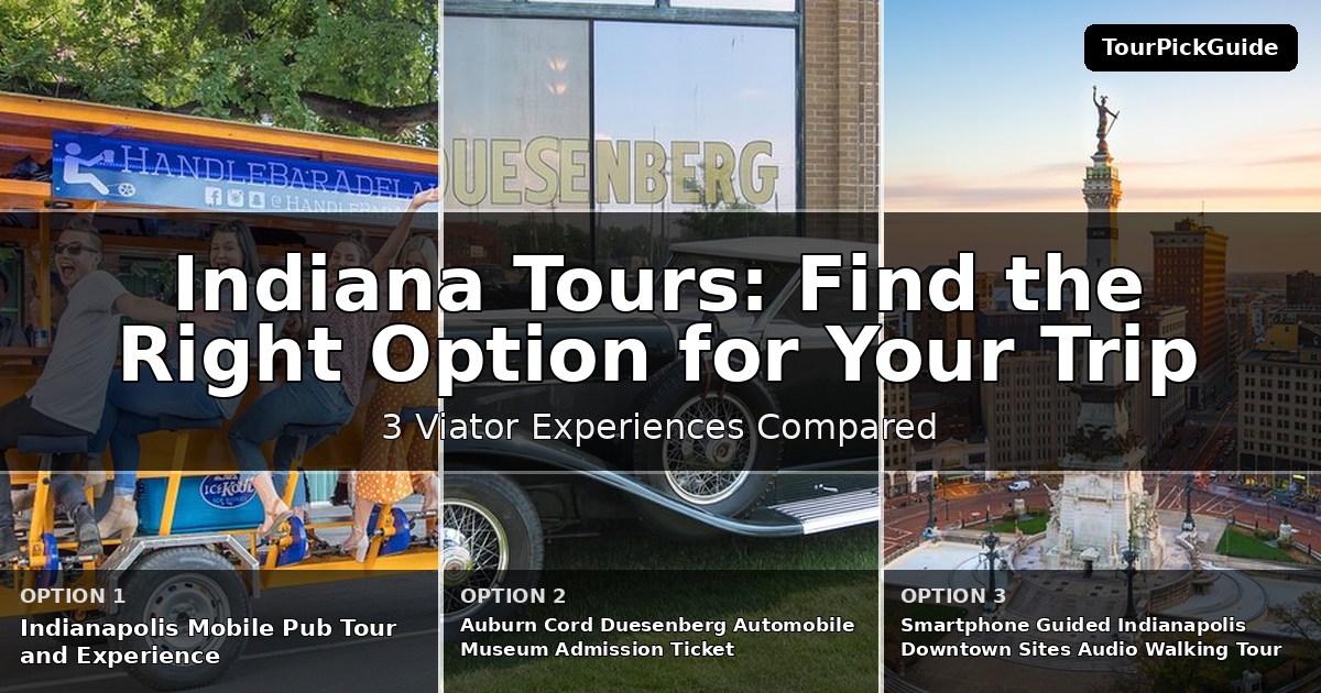 Indiana tours – three Viator experiences compared