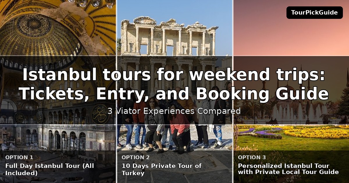 Istanbul tours for weekend trips – three Viator experiences compared