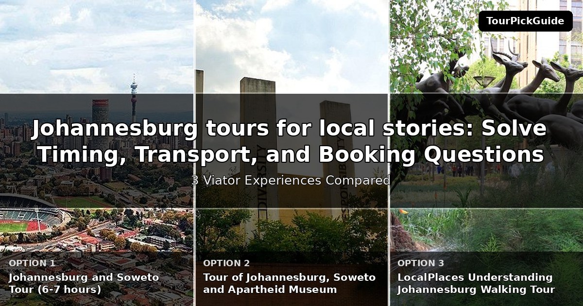 Johannesburg tours for local stories – three Viator experiences compared