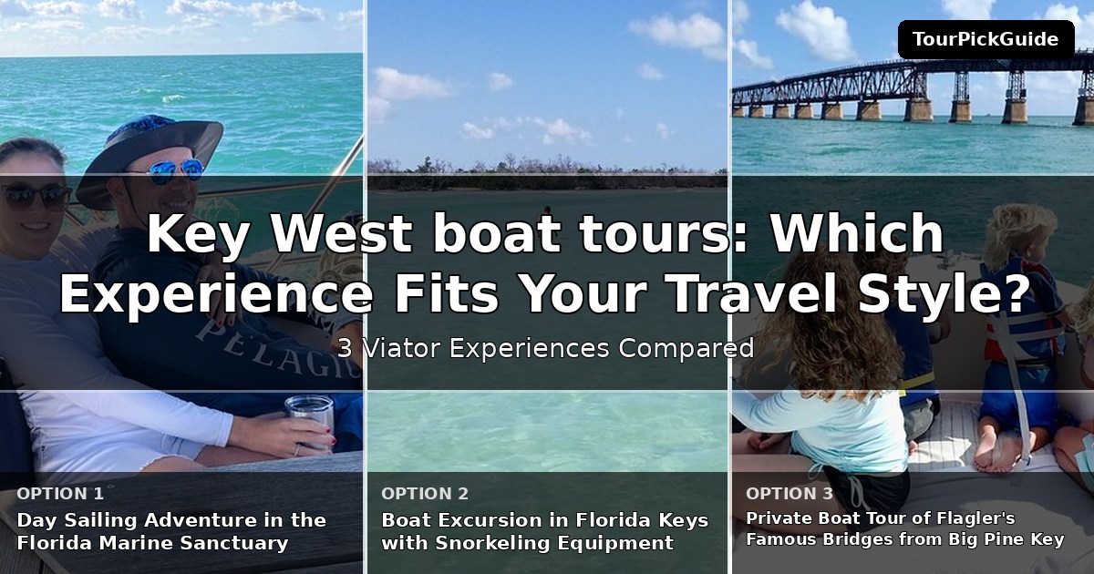Key West boat tours – three Viator experiences compared