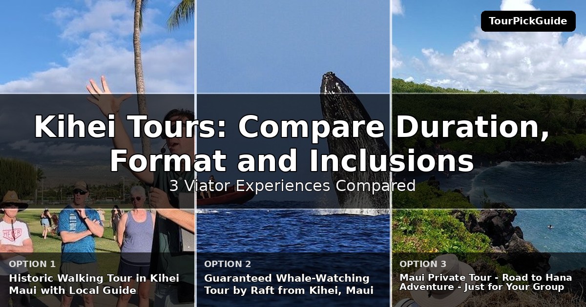 Kihei tours – three Viator experiences compared