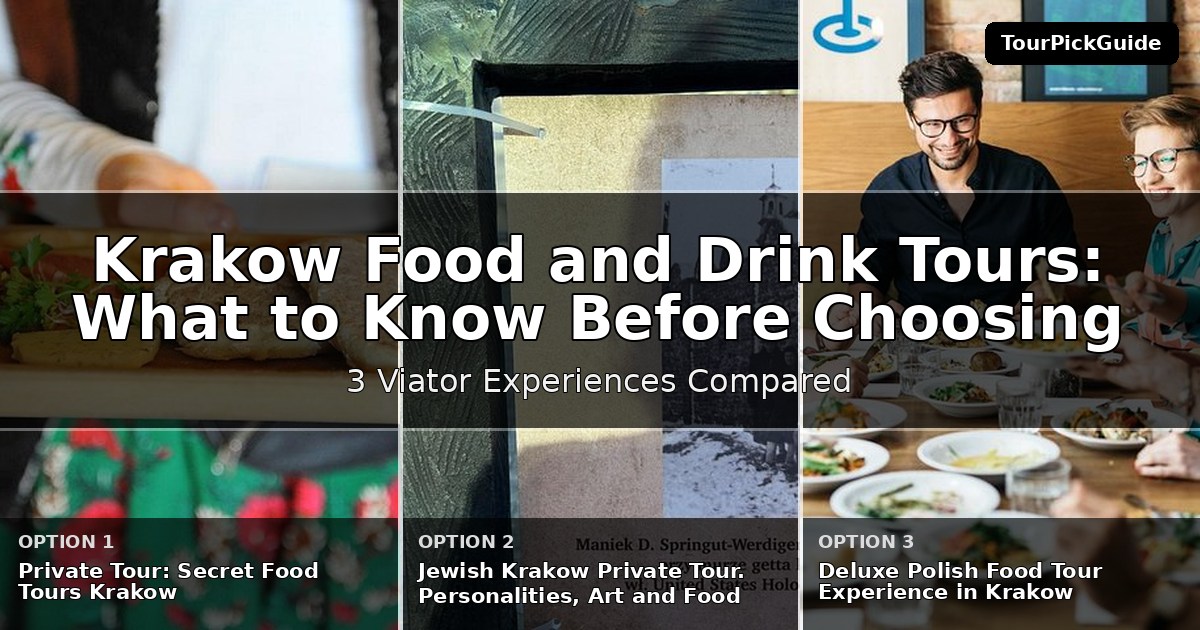 Krakow food and drink tours – three Viator experiences compared