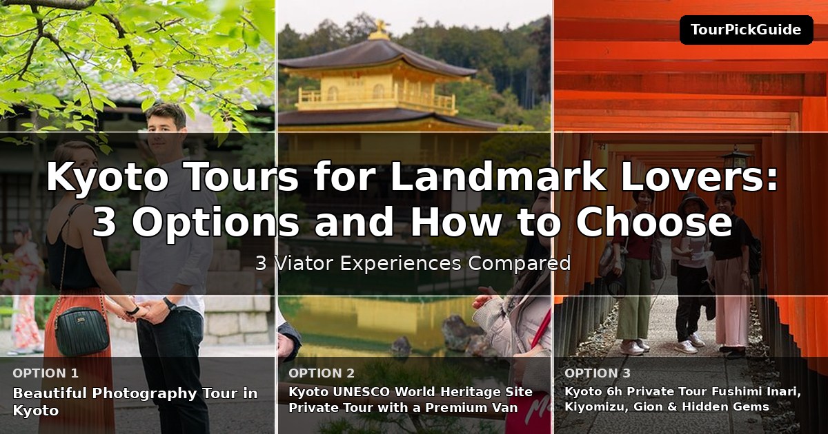 Kyoto tours for landmark lovers – three Viator experiences compared