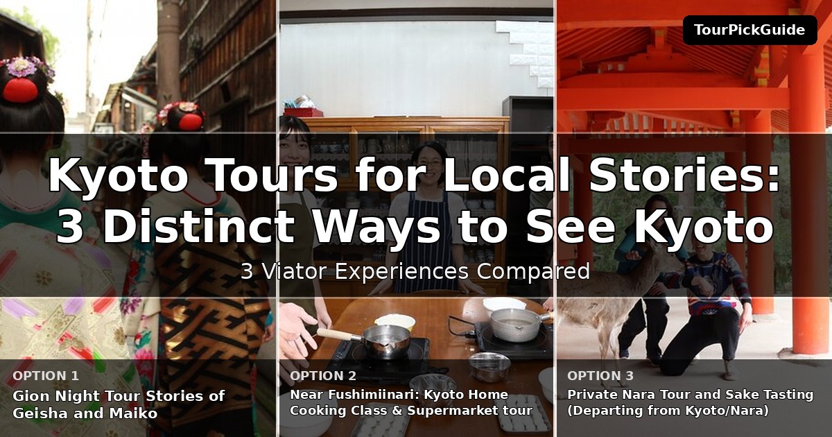 Kyoto tours for local stories – three Viator experiences compared