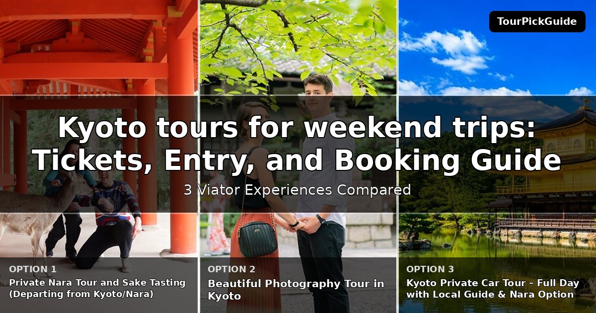 Kyoto tours for weekend trips – three Viator experiences compared