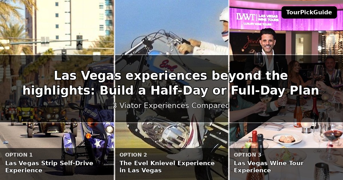 Las Vegas experiences beyond the highlights – three Viator experiences compared