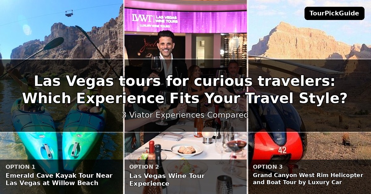 Las Vegas tours for curious travelers – three Viator experiences compared