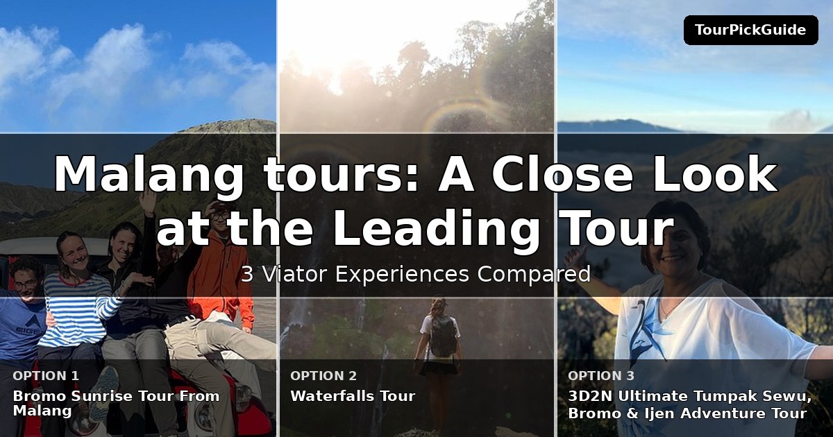 Malang tours – three Viator experiences compared