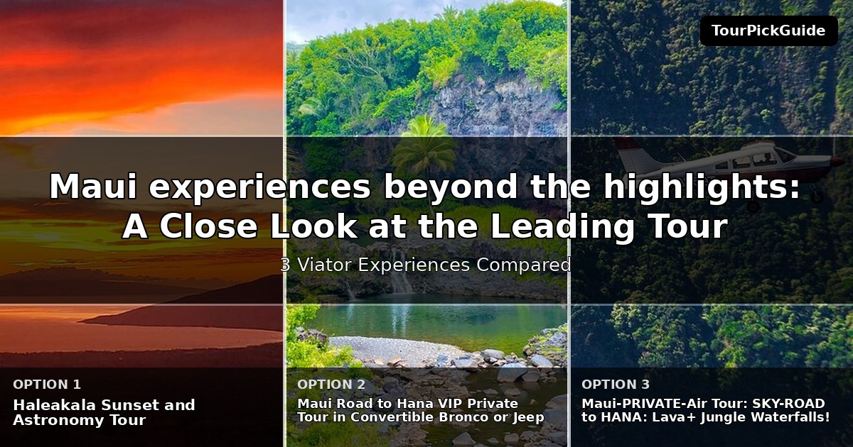 Maui experiences beyond the highlights – three Viator experiences compared