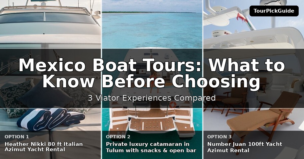 Mexico boat tours – three Viator experiences compared