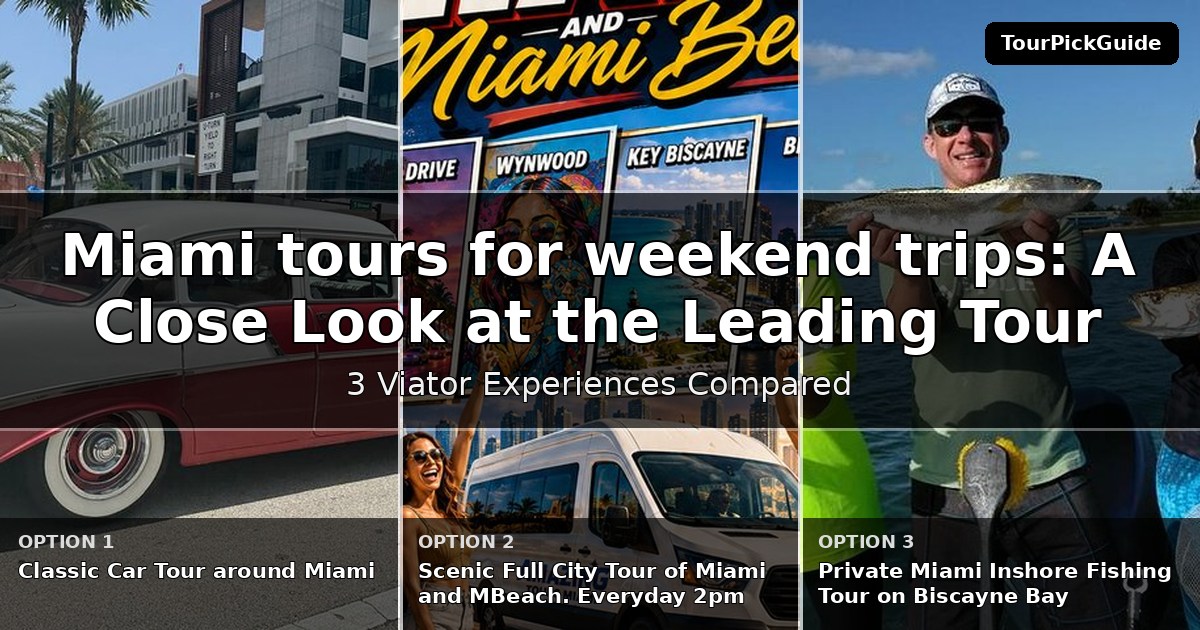 Miami tours for weekend trips – three Viator experiences compared
