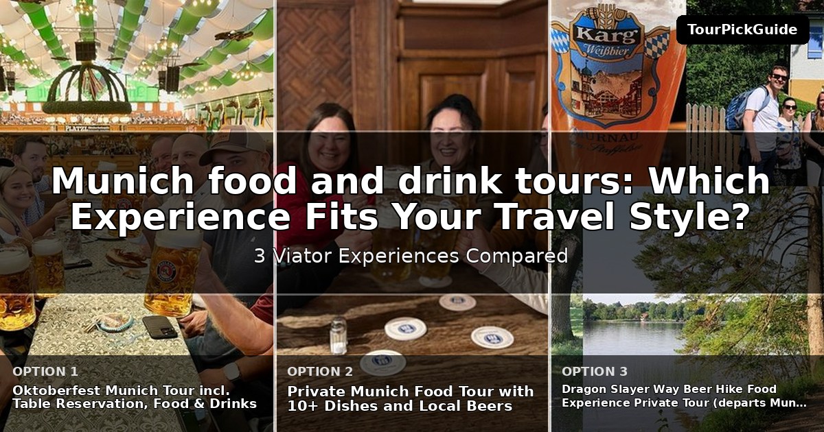 Munich food and drink tours – three Viator experiences compared