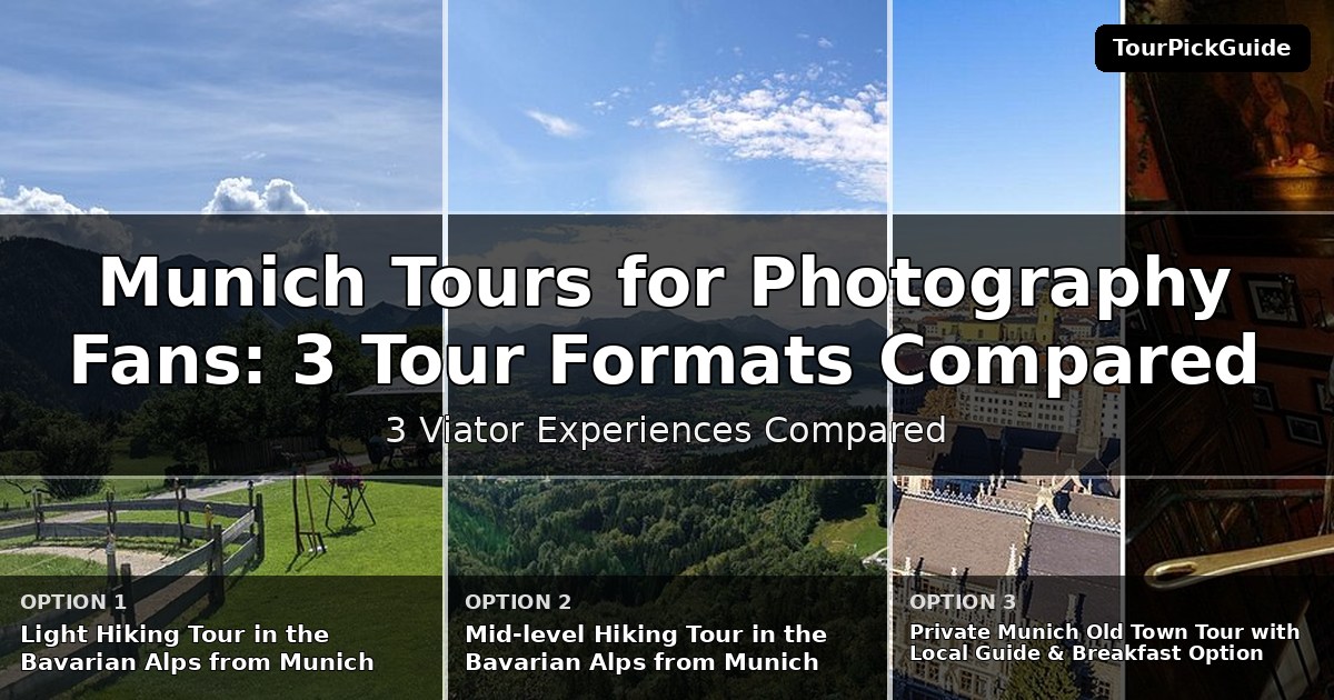 Munich tours for photography fans – three Viator experiences compared