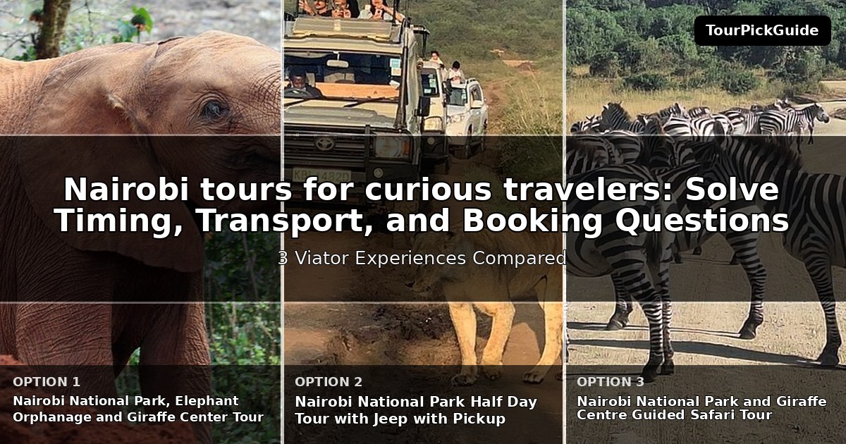 Nairobi tours for curious travelers – three Viator experiences compared