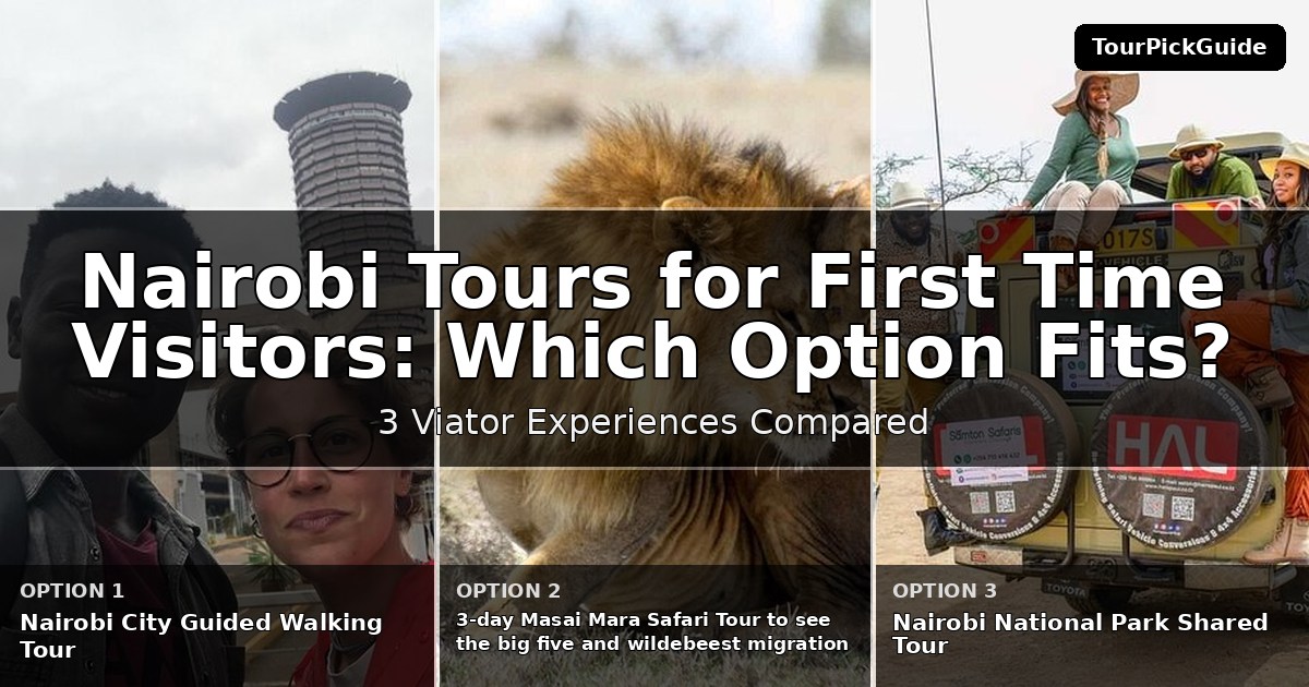 Nairobi tours for first time visitors – three Viator experiences compared