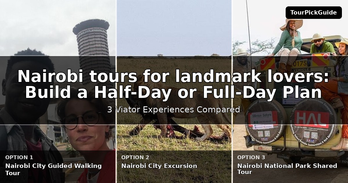 Nairobi tours for landmark lovers – three Viator experiences compared