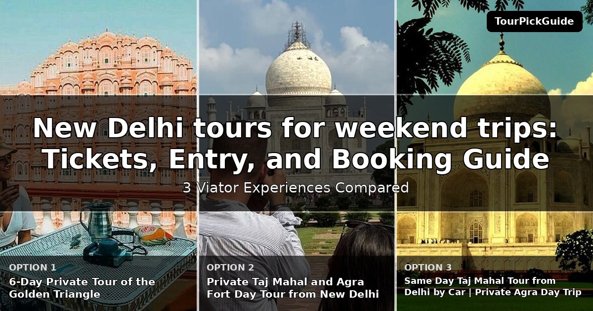 New Delhi tours for weekend trips – three Viator experiences compared
