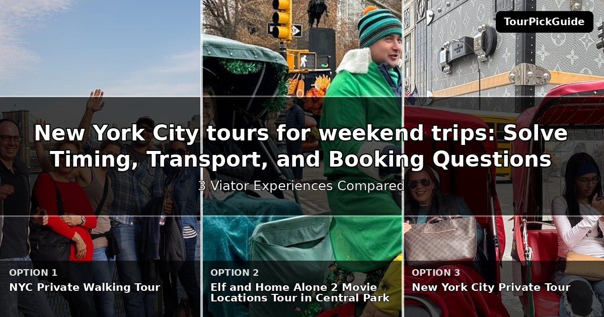 New York City tours for weekend trips – three Viator experiences compared