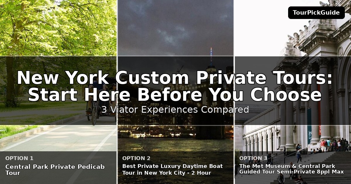 New York custom private tours – three Viator experiences compared