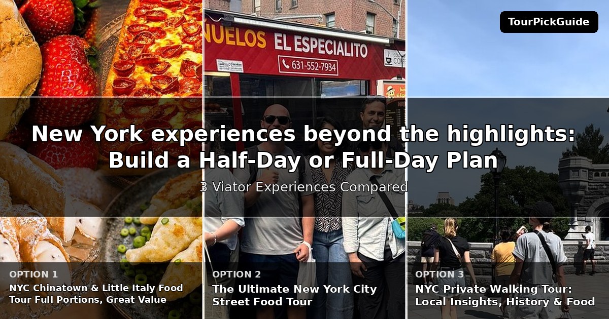 New York experiences beyond the highlights – three Viator experiences compared
