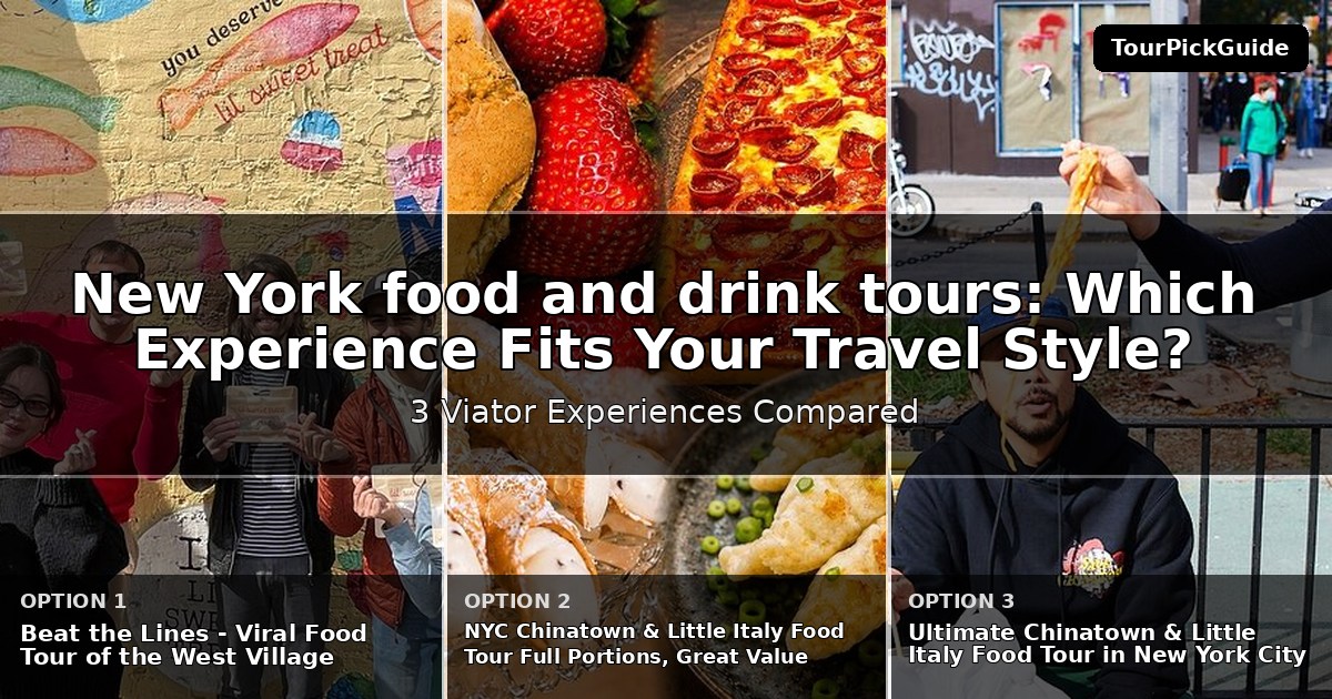 New York food and drink tours – three Viator experiences compared