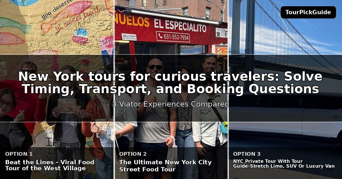 New York tours for curious travelers – three Viator experiences compared