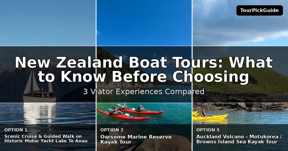 New Zealand boat tours – three Viator experiences compared