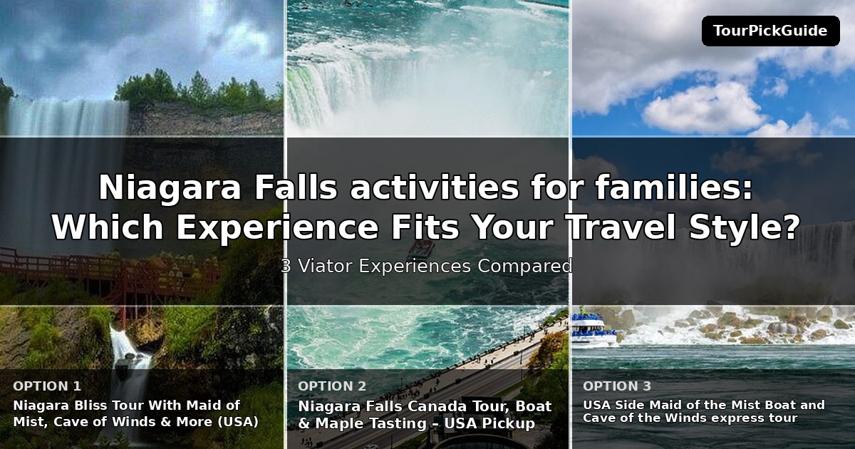 Niagara Falls activities for families – three Viator experiences compared