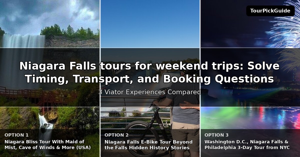 Niagara Falls tours for weekend trips – three Viator experiences compared