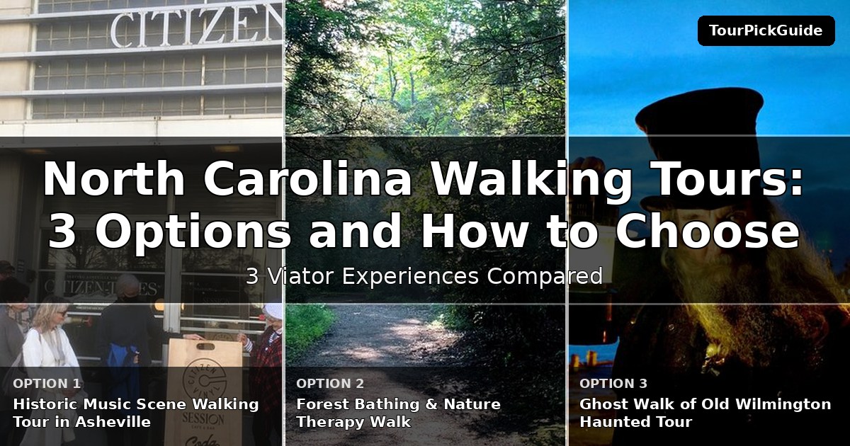 North Carolina walking tours – three Viator experiences compared