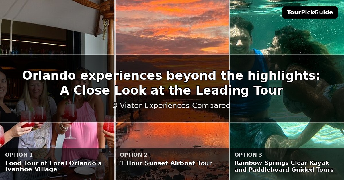Orlando experiences beyond the highlights – three Viator experiences compared